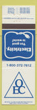 Matchbook Cover - Electricity Owenton Kenton County Boone Dry Ridge