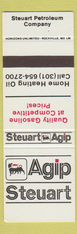 Matchbook Cover - Agip Steuart Petroleum oil gas  SAMPLE