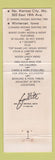 Matchbook Cover - Gold Buffet Winterset IA North Kansas City MO