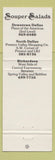 Matchbook Cover - Souper Salads Restaurant Dallas Richardson TX