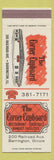 Matchbook Cover - Corner Cupboard Restaurant Barrington IL