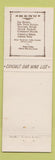Matchbook Cover - Sirloin Saloon Shelburne VT Manchester
