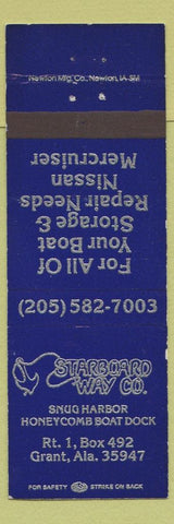 Matchbook Cover - Starboard Way Grant AL