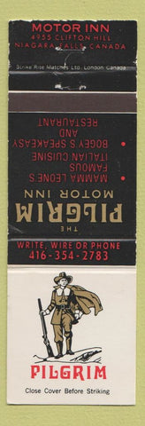 Matchbook Cover - Pilgrim Motor Inn Italian Niagara Falls ON
