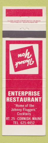 Matchbook Cover - Enterprise Restaurant Cornish ME
