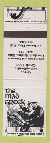 Matchbook Cover - Mad Greek Cleveland Heights OH