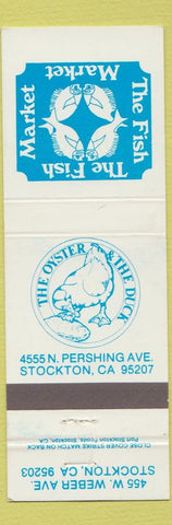 Matchbook Cover - Fish Market Stockton CA