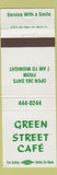 Matchbook Cover - Green Street Cafe