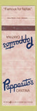 Matchbook Cover - Pappasito's Cantina Houston TX