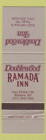 Matchbook Cover - Doublewood Inn Ramada Bismark Fargo ND