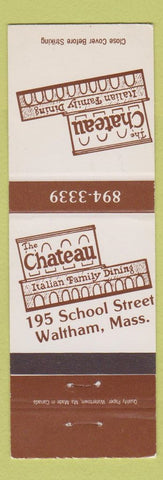 Matchbook Cover - Chateau Italian Restaurant Waltham MA