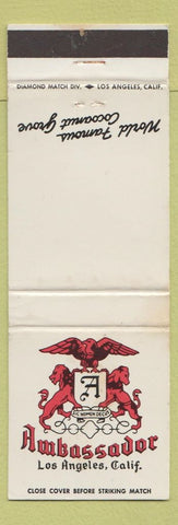 Matchbook Cover - Ambassador Hotel Los Angeles CA WEAR