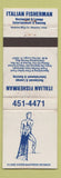 Matchbook Cover - Italian Fisherman Restaurant Key Largo FL WORN