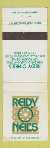 Matchbook Cover - Reidy O'Neil's Irish Bar San Diego CA WEAR