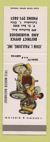 Matchbook Cover - John Paulding Columbus OH Brown Bigelow car SAMPLE