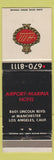 Matchbook Cover - Airport Marina Hotel Los Angeles CA