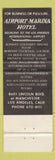 Matchbook Cover - Airport Marina Hotel Los Angeles CA