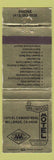 Matchbook Cover - Millwood Hotel Millbrae CA WEAR