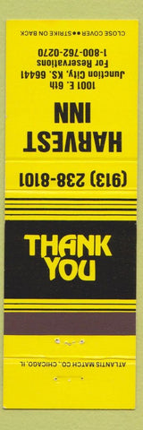 Matchbook Cover - Harvest Inn Junction City KS yellow