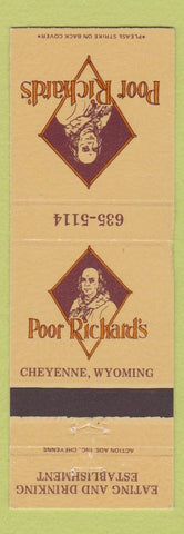 Matchbook Cover - Poor Richards Cheyenne WY WEAR