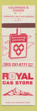 Matchbook Cover - Royal Gas Store Diamond Shamrock Colorado