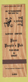 Matchbook Cover - Poor People's Pub Sanbornville NH