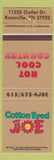Matchbook Cover - Cotton Eyed Joe Restaurant Knoxville TN