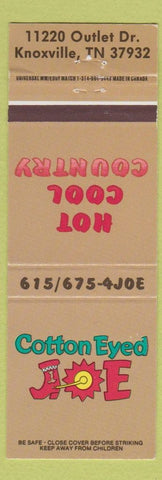 Matchbook Cover - Cotton Eyed Joe Restaurant Knoxville TN