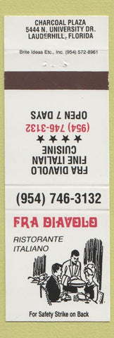 Matchbook Cover - Fra Diavolo Italian Restaurant Lauderhill FL