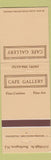 Matchbook Cover - Cafe Gallery Burlington NJ WORN CREASES