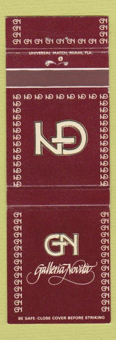Matchbook Cover - Galleria Novita Rome Miami FL