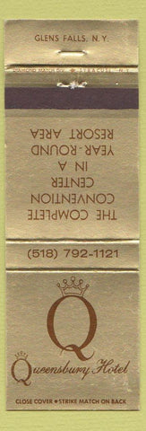 Matchbook Cover - Queensbury Hotel Glens Falls NY