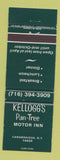 Matchbook Cover - Kellogg's Pan Tree Motor Inn Canandaigua NY