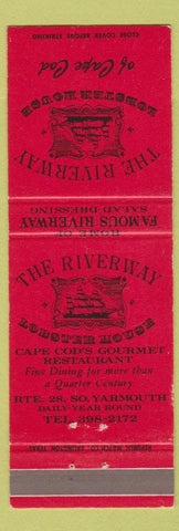 Matchbook Cover - The Riverway Lobster House Cape Cod South Yarmouth MA