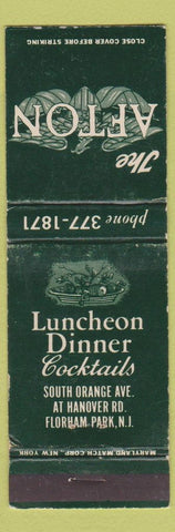 Matchbook Cover - The Afton Florham Park NJ WEAR