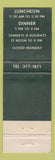 Matchbook Cover - The Afton Florham Park NJ WEAR