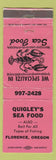 Matchbook Cover - Quigley's Seafood Florence OR WORN