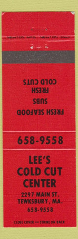 Matchbook Cover - Lee's Cold Cut Center Tewksbury MA