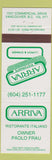 Matchbook Cover - Arriva Ristorante Restaurant Vancouver BC