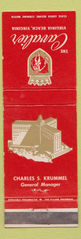 Matchbook Cover - The Cavalier Virginia Beach VA
