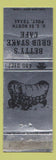 Matchbook Cover - Betty's Grub Stake Cafe Post TX WEAR