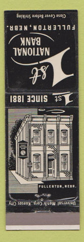 Matchbook Cover - 1st National Bank Fullerton NE WORN