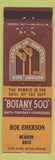 Matchbook Cover - Botany 500 Men's Clothes Roe Emerson Newark OH