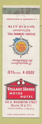 Matchbook Cover - Village House Motor Hotel Falls Church VA