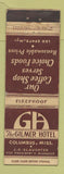 Matchbook Cover - Gilmer Hotel Columbus MS WEAR