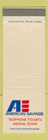 Matchbook Cover - American Savings Agana Guam #2