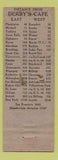 Matchbook Cover - Derby's Cafe Chamberlain SD WORN