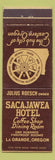 Matchbook Cover - Sacajawea Hotel La Grande OR