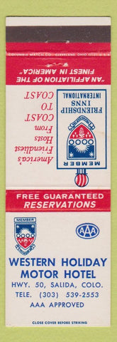 Matchbook Cover - Western Holiday Motor Hotel Salida Colorado
