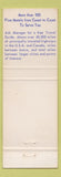 Matchbook Cover - Western Village Motel Gold Beach OR #1